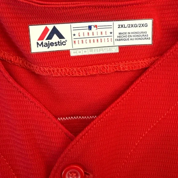 Majestic Red Sox Red Men's Jersey 2XL - Picture 4 of 4